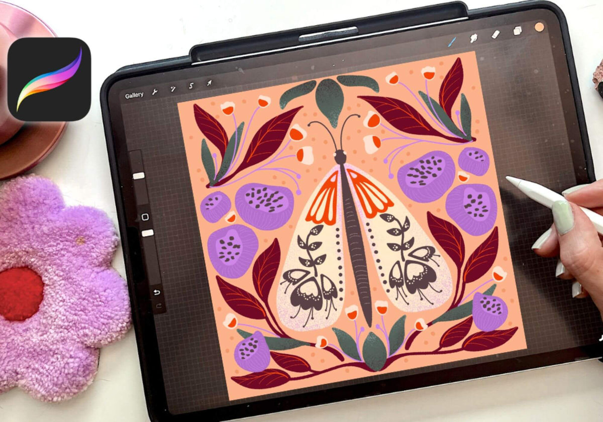Folk Art Moths in Procreate Class