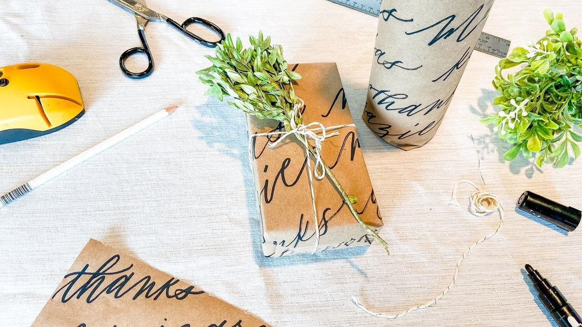 Create Hand Lettered Wrapping Paper