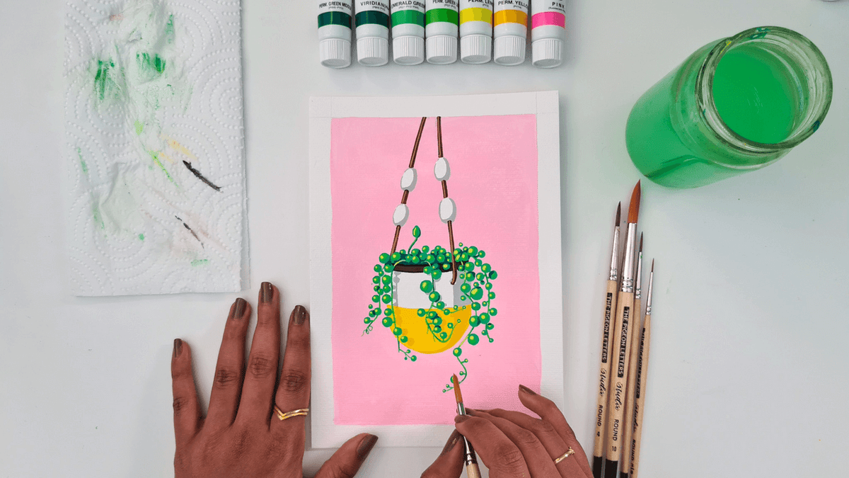 How to paint a plant pot