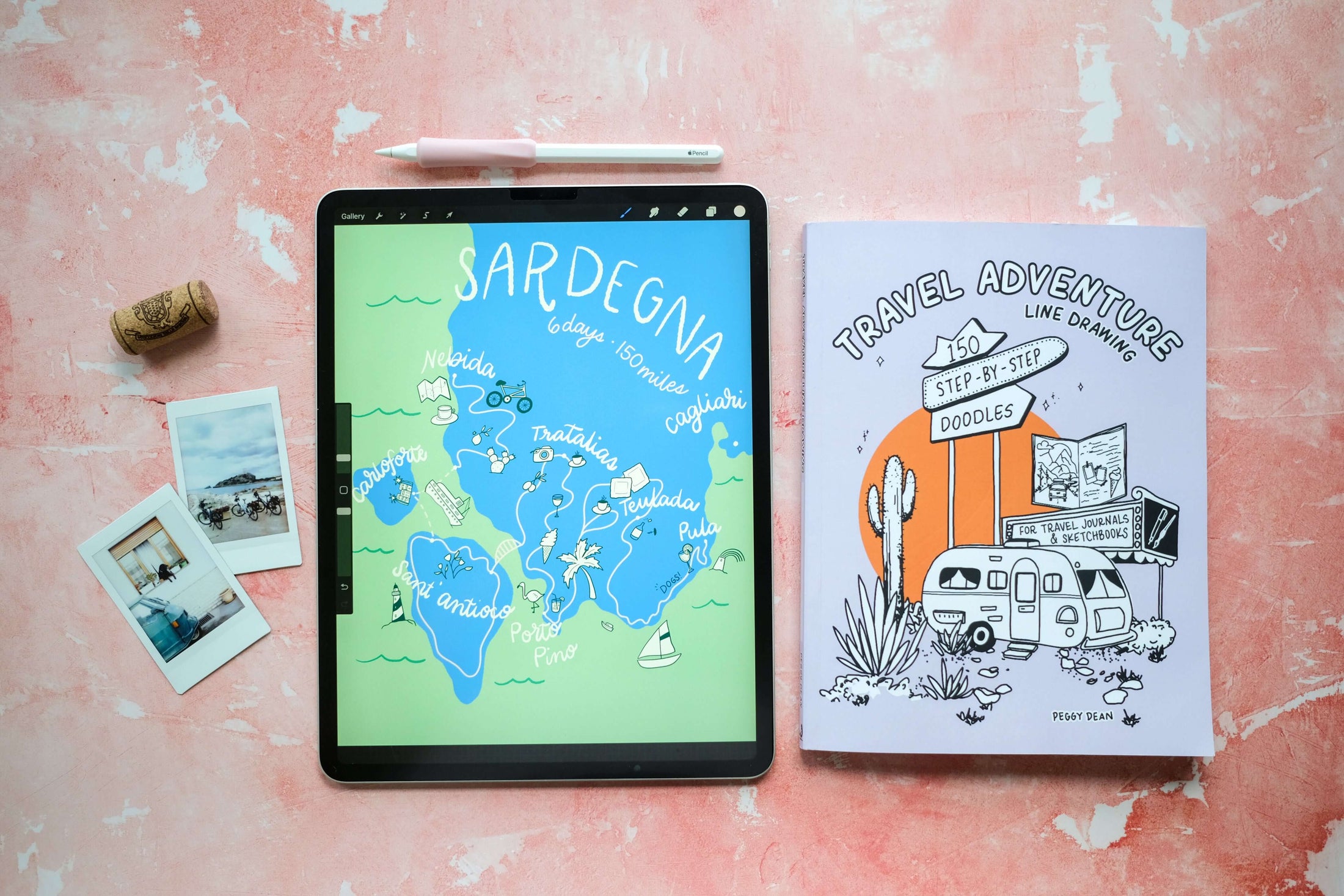How to create an illustrated travel map in Procreate