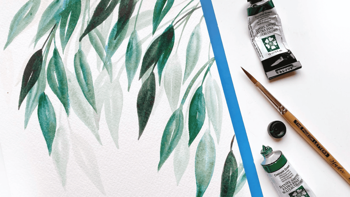 How to paint elegant leaves