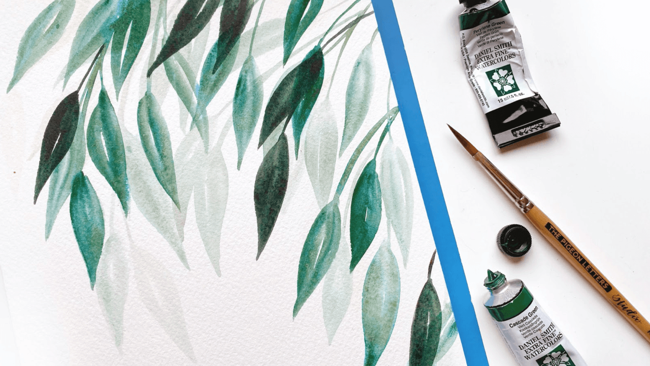 How to paint elegant leaves