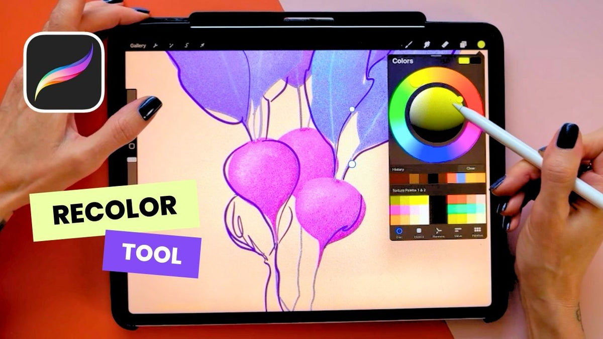How to use the recolor tool in Procreate