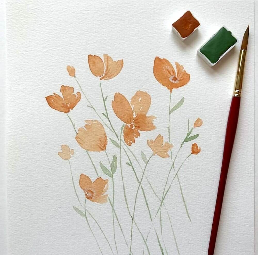 easy watercolor florals tutorial