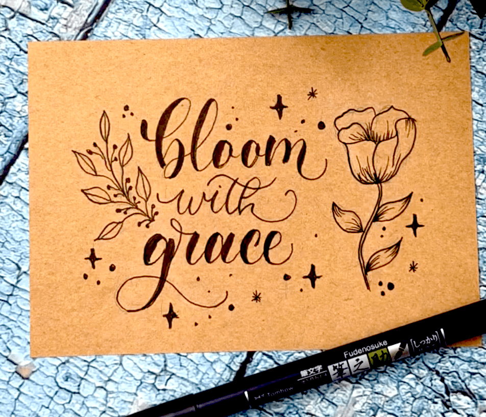 modern calligraphy envelope design