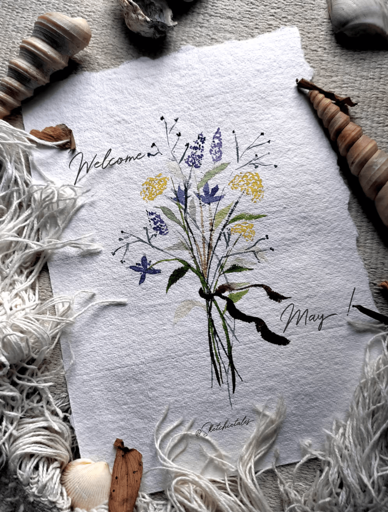 loose watercolor florals tutorial