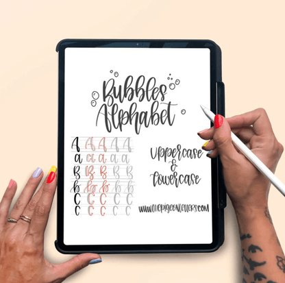 Lettering Practice Sheets - Bubbles Alphabet