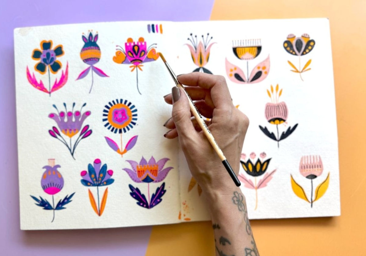 Modern Folk Art Botanicals Class