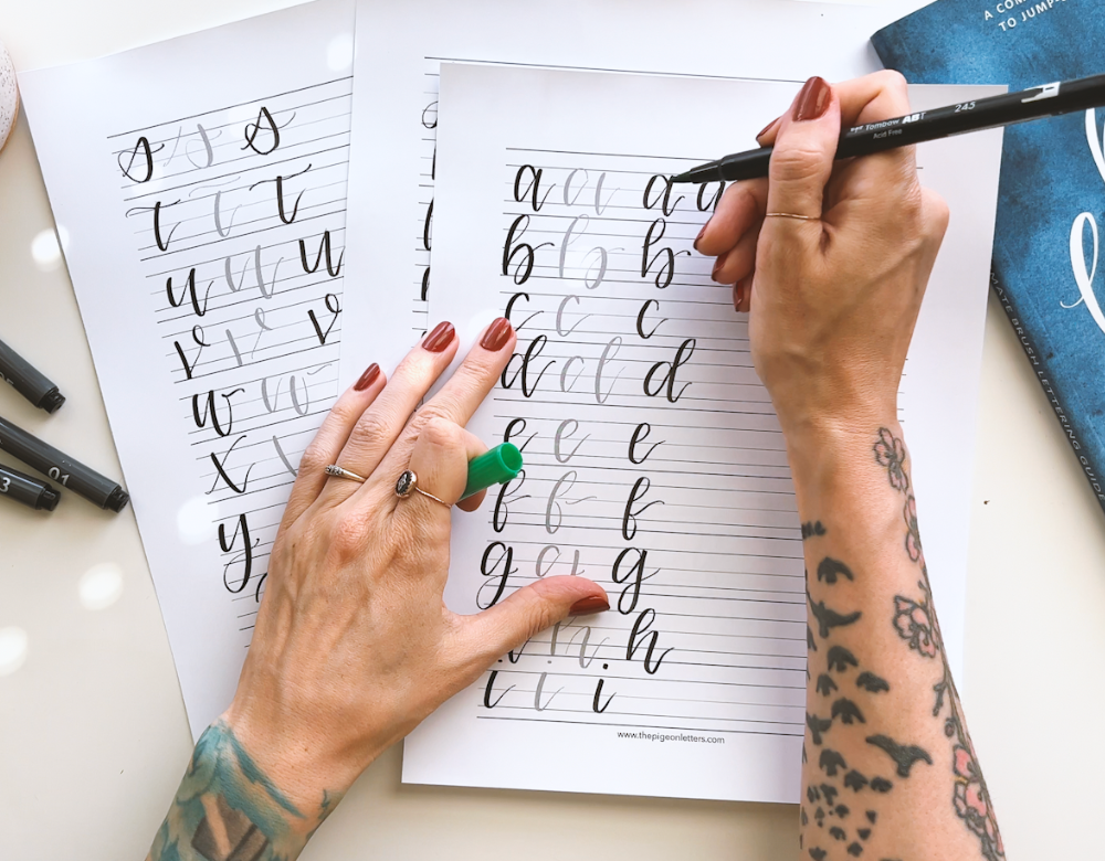 free lettering practice sheets