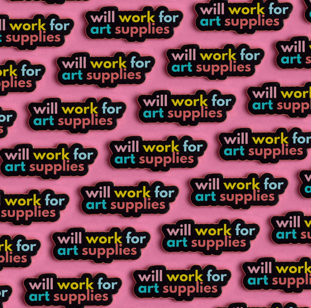 funny artist pin