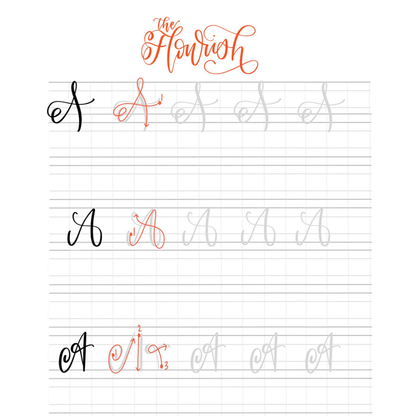 Lettering Practice Sheets - 3 Ways to Flourish