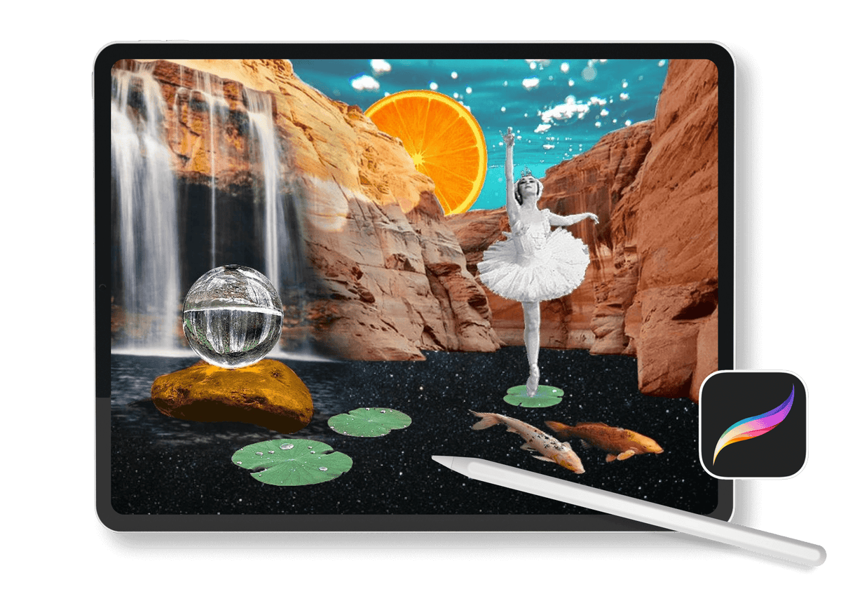 procreate collage tutorial