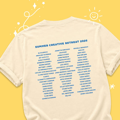 Official 2026 Summer Creative Retreat Camp Tee