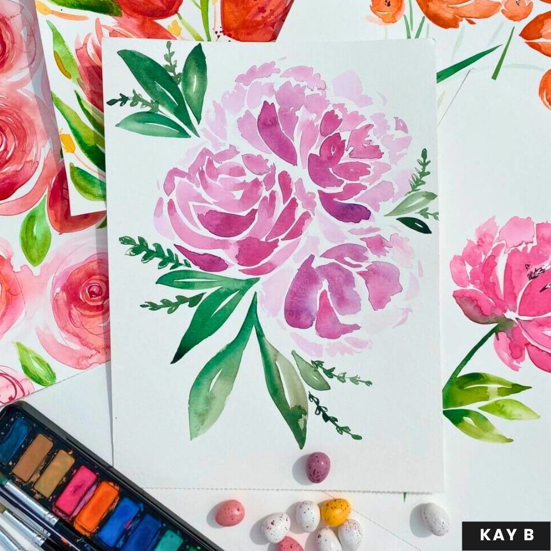 watercolor florals for beginners